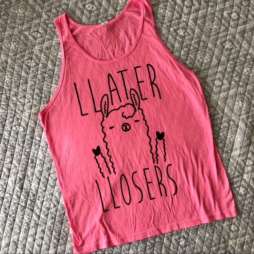 Llater Llosers Llama Muscle Tank size M